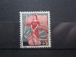 VEND BEAU TIMBRE DE FRANCE N° 1216 , OBLITERATION " ANGOULEME " !!! - 1959-1960 Marianne In Een Sloep