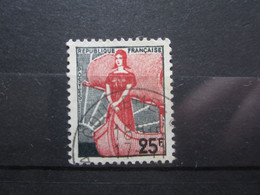 VEND BEAU TIMBRE DE FRANCE N° 1216 , OBLITERATION " ANGOULEME " !!! - 1959-1960 Marianne à La Nef