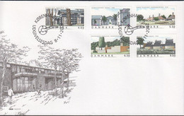 2002. DANMARK. Buildings Complete Set On FDC 8.11.2002.  (Michel 1321-1325) - JF434060 - Covers & Documents