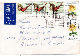 61524 - Australien - 1982 - 2@27c Rosen MiF A LpBf MELBOURNE -> ORSOVA (Rumaenien) - Brieven En Documenten