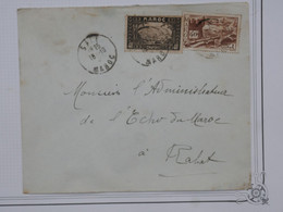 BG11 MAROC  BELLE LETTRE 1940 PETIT BUREAU SALE  A RABAT  +PAIRE DE TP+ AFFR. INTERESSANT - Briefe U. Dokumente