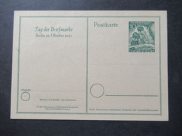 Berlin (West) 1951 Sonderpostkarte Tag Der Briefmarke Ganzsache P 27 Ungebraucht Geprüft Schlegel BPP - Postcards - Mint