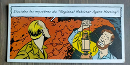 BLAKE Et MORTIMER JACOBS 1998 Carton D'invitation Programme élucidez Les Mystères Du Régional MOBISTAR Agent MEETING - Meteor