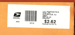 United States USA Old Bridge 2022 / Post Machine Franking Label 2.62 $ Postage Paid - Covers & Documents