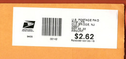 United States USA Old Bridge 2022 / Post Machine Franking Label 2.62 $ Postage Paid - Storia Postale