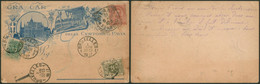 CP Illustrée (Pavia, Italie) + 10 Cent Expédié De Milano (1897) > Bruxelles + Taxe Mixte çàd TX1 + TX6 / Combinaison R - Lettres & Documents