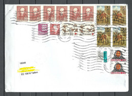 DENMARK Dänemark 2022 Cover To Estonia With Many Stamps Ch. Kold Red Cross Art History Etc. - Covers & Documents