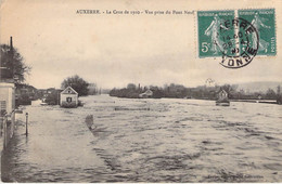 CPA FRANCE - 89 - AUXERRE - La Crue De 1910 - Vue Prise Du Pont Neuf - Oblitérée Noisy Le Sec - Auxerre