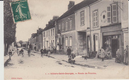 VILLIERS SAINT GEORGES (77) - Route De Provins - Café St Eloi - Bon état - Villiers Saint Georges