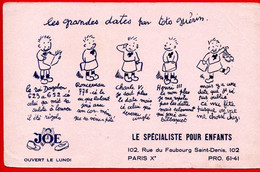 Buvard Joe, Le Spécialiste Pour Enfants. Illustration : Les Grandes Dates Par Toto Guérin. - Textile & Clothing