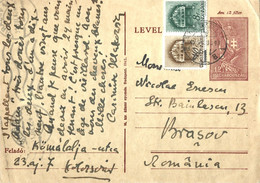 ROMANIA 1942 HUNGARY OCCUPATION IN TRANSYLVANIA, CIRCULATED CLUJ- BRASOV POSTCARD STATIONERY - Occupations