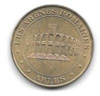 Médaille Touristique,Monnaie De Paris  2001,Ville  ARLES  LES  ARENES  ROMAINES  (13) Verso  MILLENNIUM  2001,cote 30 € - 2001