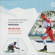 Poland 2022 Booklet / XIII Paralympic Winter Games Beijing 2022, Ice Skiing, Sport, Athletes / With Stamp MNH** New!!! - Cuadernillos