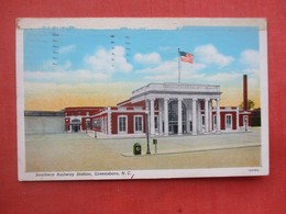 Southern Railway Station. Paper Peel Top Border. ------Greensboro  North Carolina      Ref 5806 - Greensboro