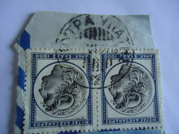 GREECE POSTMARK  ON PAPERS  ΛΟΥΤΡΑ ΥΠΑΤΗΣ - Marcofilie - EMA (Printer)