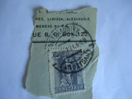 GREECE POSTMARK  ON PAPERS  ΘΕΣΣΑΛΟΝΙΚΗ  1921 - Marcofilie - EMA (Printer)