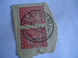 GREECE POSTMARK  ON PAPERS  ΑΘΗΝΑΙ 1913 - Marcofilie - EMA (Printer)