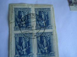 GREECE POSTMARK  ON PAPERS  BLOCK OF 4 ΚΑΛΑΒΡΥΤΑ  1926 - Marcofilie - EMA (Printer)