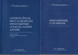 Etudes Marines - Action De L'Etat En Mer & Défi Maritime - Bulletin CESM N° 1 & 7 - 165 Et 140 P - Marine Navy - French