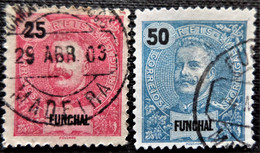 Timbres Des Colonies Portuguaises  Funchal 1897 King Carlos I  Stampworld N° 19A Et 28 - Funchal