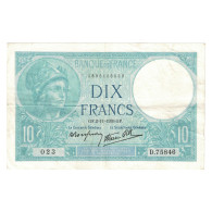 France, 10 Francs, Minerve, 1939, D.75846, TTB+, Fayette:7.14, KM:84 - 10 F 1916-1942 ''Minerve''