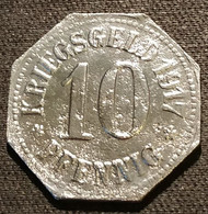 ALLEMAGNE - GERMANY - 10 Pfennig Wiesbaden 1917 - Funck# 601.1 - ( KRIEGSGELD ) - Monétaires/De Nécessité