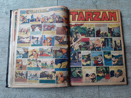 Reliure Tarzan Le Grand Magazine D'aventures 1947 La Chauve Souris Brantone Bande Dessinée Giffey N°40 Au 67 - Tarzan