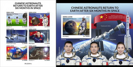 Sierra Leone 2022, Space, Chinese Astronauts, 6val In BF+BF IMPERFORATED - Afrique