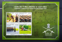 India 2022 Women Officers In The Indian Army Miniature Sheet MS MNH - Usados
