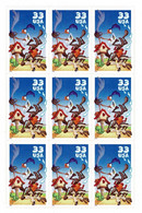 Etats-Unis - 3 Bloc De 9 - Walt Disney - - Strips & Multiples