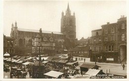 St. Peter Mancroft Church And Market Place Norwich - Norwich