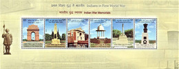 India 2019 WAR MEMORIAL Indians In First World War WW1 MINIATURE SHEET MS MNH - Andere & Zonder Classificatie