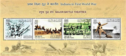 India 2019 WAR MEMORIAL Indians In First World War WW1 MINIATURE SHEET MS MNH - Andere & Zonder Classificatie