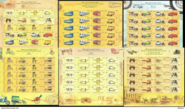 India 2017 Means Of Transport Through Ages Complete Set Of 6 Full Sheetlets (5 Different + 1 All Stamps Mix Sheet) MNH - Other & Unclassified