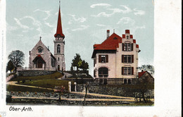 Ansichtskarte: Carte Postale UPU. Ober - Arth, Kirche Mit Pfarrhaus - Arth