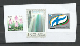 FINLAND FINNLAND, 3 Stamps On Cut Out, Unused - Unused Stamps