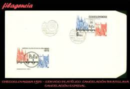 EUROPA. CHECOESLOVAQUIA. ENTEROS POSTALES. MATASELLO ESPECIAL 1975. SERVICIO FILATÉLICO. MATASELLO BRATISLAVA - Covers