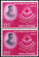 INDIA-1958- 19th INTERNATIONAL RED CROSS CENTENARY- PAIR-MNH- SCARCE-B9-2026 - Unused Stamps