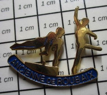 513j Pin's Pins / Beau Et Rare / SPORTS / GYMNASTIQUE HOMME ET FEMME ANCIENNE DE ROUBAIX - Gymnastik