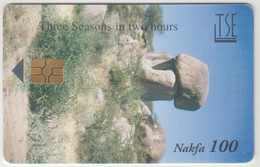 ERITREA - Three Seasons In Two Hours , The Rock, 100 Nfk, CHIP: GEM5 (Red),tirage 25.000, Used Excellent Condition - Eritrea