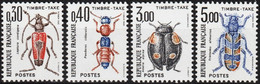 FRANCE Taxe 109 à 112 ** MNH Insecte Coléoptère 1983 Sous La Faciale  [GR] - 1960-.... Postfris