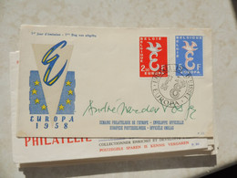 Fdc Belgique Belgie 1958   Perfect Parfait Oblitéré Gestempelt Bruxelles 1046/1065 Signature De Vossen - 1951-1960