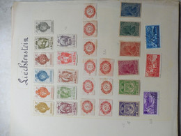 Liechtenstein  Mh Charnieres Plakken * Used   Collection Sur  Feuille A Saisir - Collections