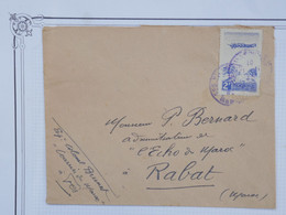 BG18 MAROC  BELLE  LETTRE 1941 FM AERIEN FES  A RABAT   +ECHO ++   +AFFRANCH. INTERESSANT + - Luftpost