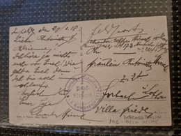 Carte FELDPOST 1918 SCHLOSS PHLIN DELM DELME POUR FORBACH BRIEF STEMPEL BATAILLON 137 - Other & Unclassified