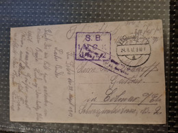 Carte FELDPOST  S.B. 1. M.G. 1917 Im Felde MILTAIRES Infanterie Regiment 132 Pour Colmar - Otros & Sin Clasificación