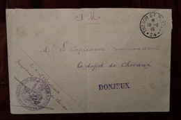 1915 3e Armée Inspecteur Des Dépôts De Chevaux Pour Dépôt De Chevaux Donjeux Cover WW1 WK1 FM SP 24 - Guerre De 1914-18