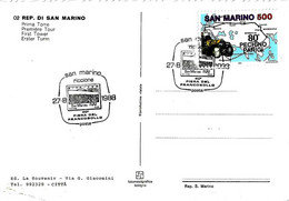 SAN MARINO - 1988 40° Fiera Francobollo Riccione Su Cartolina Illustrata - 9613 - Brieven En Documenten