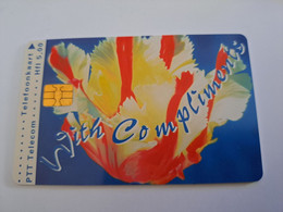 NETHERLANDS / CHIP ADVERTISING CARD/ HFL 5,00 / WITH COMPLIMENTS    COMPLIMENTS CARD       /MINT/     CT 003 ** 11758** - Privées