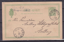 Danemark - Carte Postale De 1892 - Entier Postal - Oblit Vamdrup - Exp Vers Aalborg - - Lettres & Documents